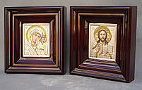 Кіоти для венчальной пари прості, рівні, з внутрішніми дерев'яними рамками., фото 6