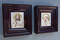 Кіоти для венчальной пари прості, рівні, з внутрішніми дерев'яними рамками., фото 2