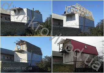 Монтаж металлочерепицы Афины.