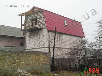 Монтаж металлочерепицы Афины.