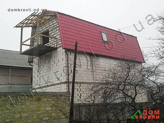 Монтаж металлочерепицы Афины.