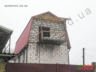 Монтаж металлочерепицы Афины.