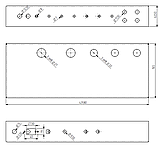 Шасі MiBox для гітарного підсилювача на 50 Вт, модель MB-50GA (Ш432 Г165 В64) чорний, фото 2