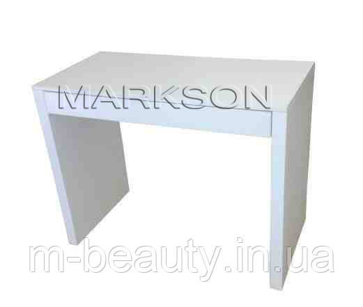 Прямий простий стіл для манікюру з висувним широким ящиком М124, фото 1