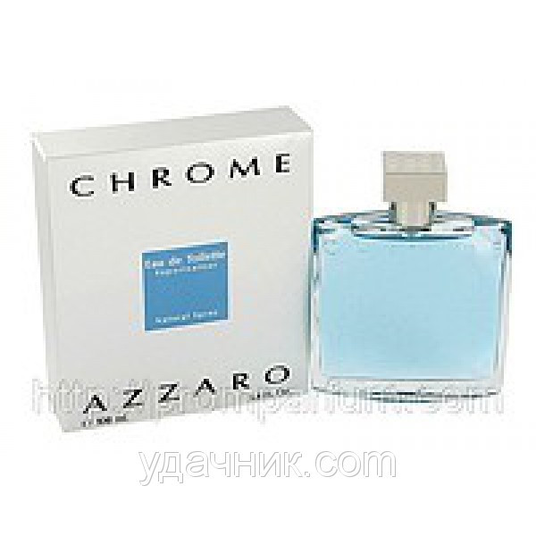 Чоловіча туалетна вода Azzaro Chrome (строгий, але чуттєвий фужерний цитрусовий аромат)