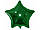 Фольгований міні-куля зірка, зелений 9", Flexmetal, фото 2