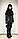 Дублянка жіноча чорна модель середньої довжини, фото 5