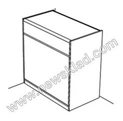Торговий прилавок глухий із ламінованого ДСП, (з цоколем) ПГ2