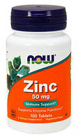 Zinc Gluconate 50 mg NOW, 100 таблеток
