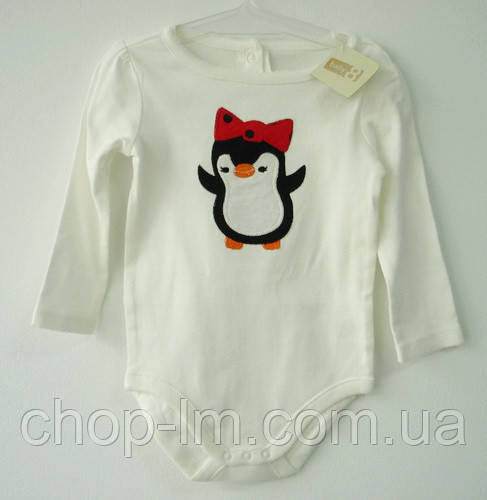 Бодик "Пингвин" Crazy8 для девочки 12-18 месяцев (бодік "Пінгвін")