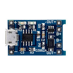 TP4056 18650 Модуль зарядний пристрій для li-ion (micro USB) із захистом