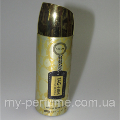 Парфумований дезодорант чоловічий Armaf TAG-HIM PRESTIGE 200 ml - фото 1 - id-p642445762