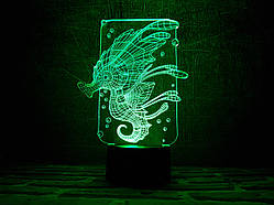 Змінна пластина для 3D ламп "Морський коник" 3DTOYSLAMP