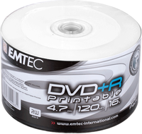 Диск Emtec DVD-R 4,7 GB 16x Full Surface Inkjet Printable white Shrink/50 - фото 2 - id-p642571336