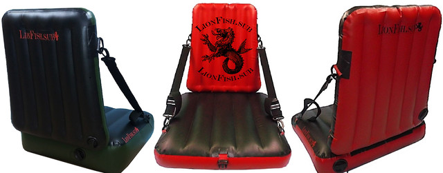 Крісло LionFish.sub Надувне Сидіння в Човен або Байдарку з Регулюванням Нахилу Спинки, Універсальне з ПВХ