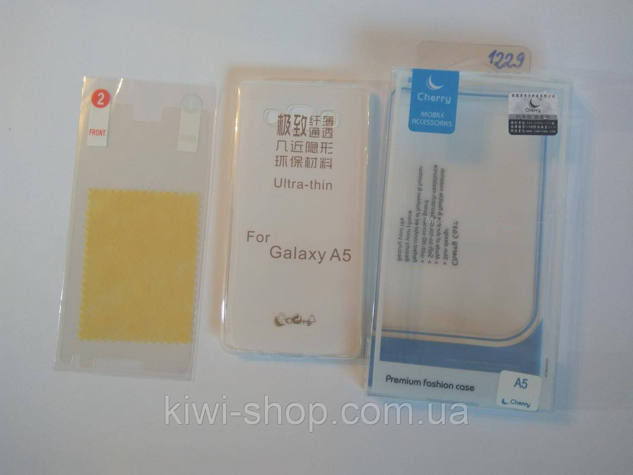 Силіконовий чохол бампер "Cherry" + плівка для Samsung Galaxy A5 A500 (2015)