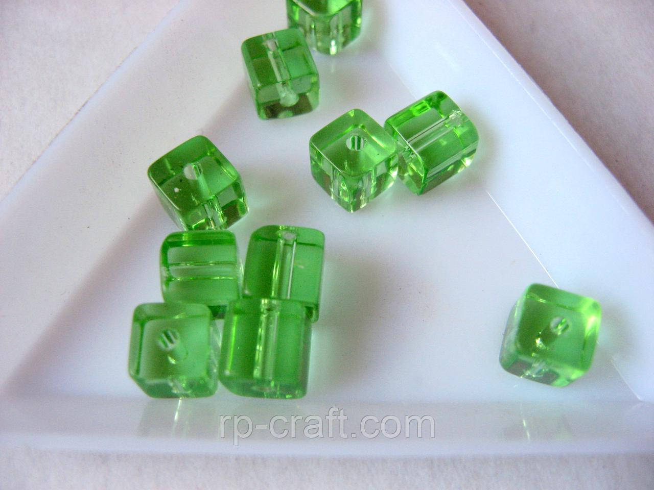 Бусіна акрилова, куб, 6х6х6 мм, фото 1