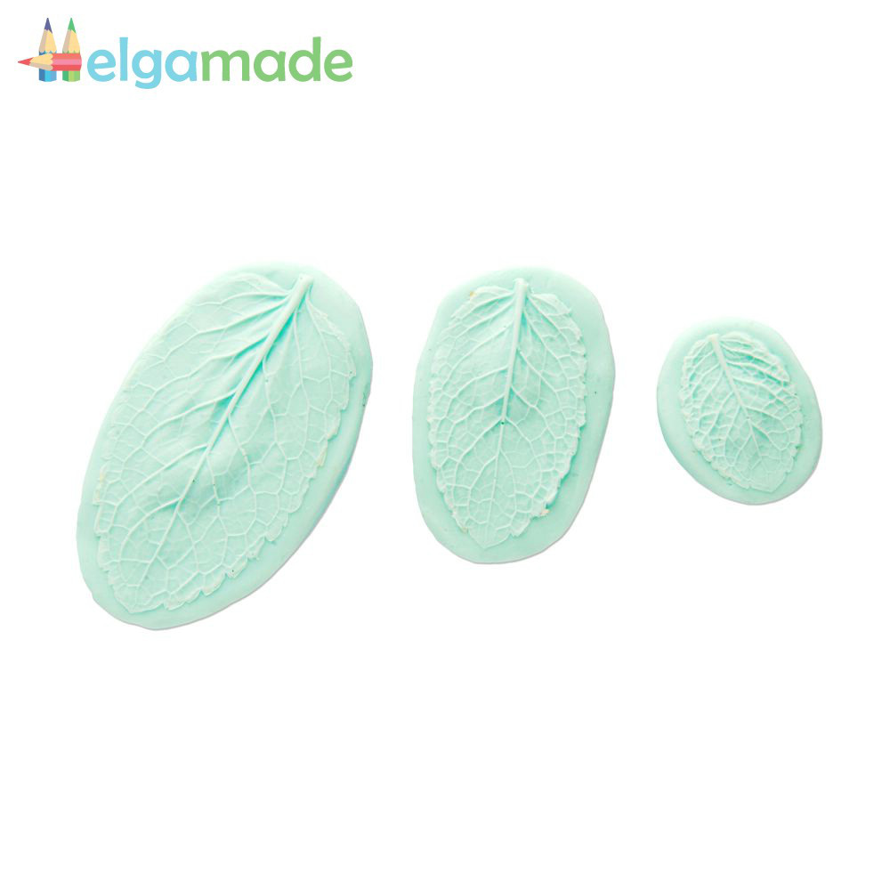 Молд пластиковий ЛИСТЯ М'ЯТИ, 3 шт, фото 1