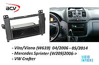 Перехідна рамка 1Din ACV Mercedes Віто Vito 639 Sprinter 906 Crafter Переходная рамка