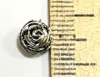 Бусины пластиковые Finding Круглые цветок роза Античное серебро 6 мм