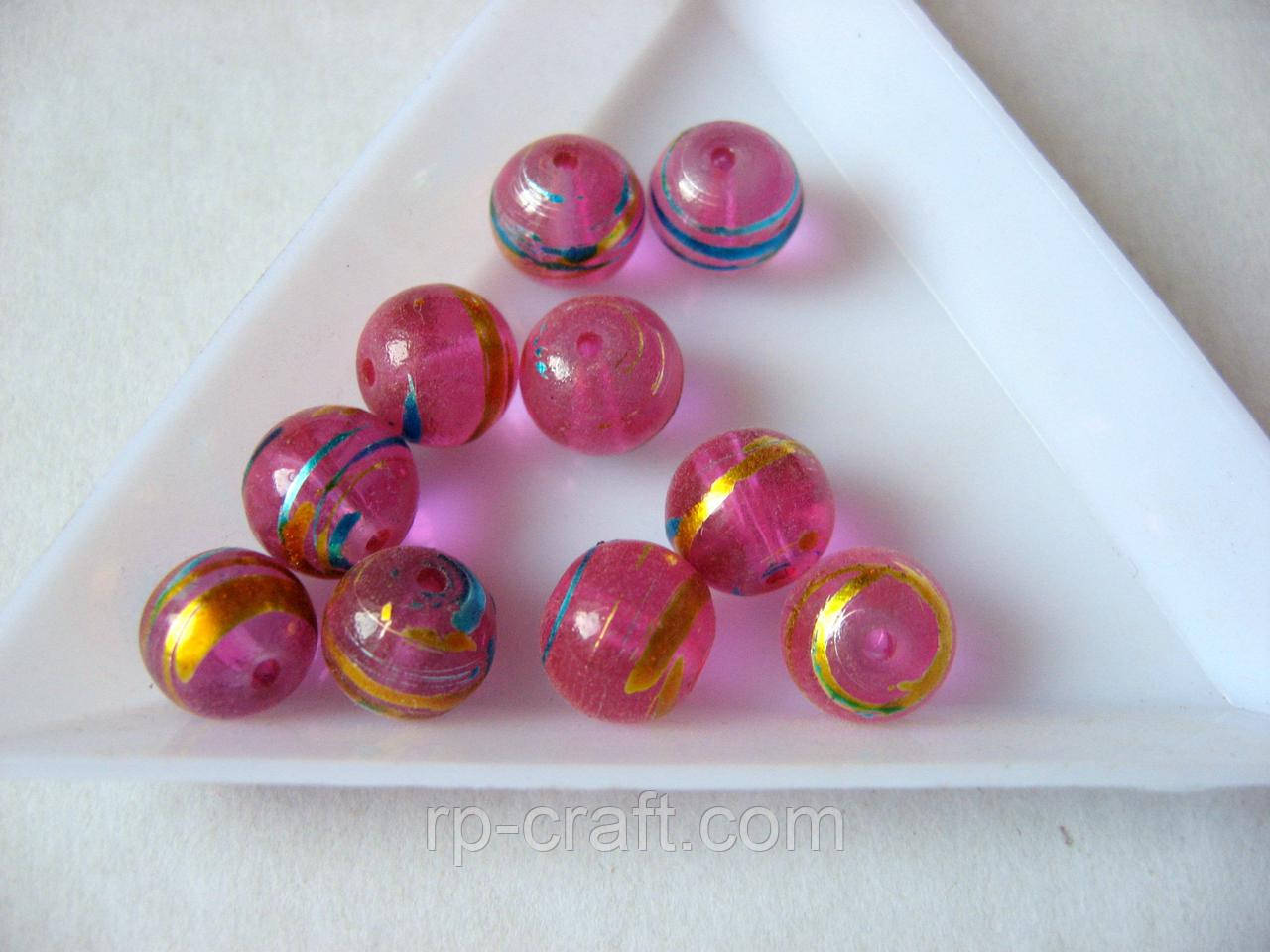 Бусіна пластикова, куля, 8 мм, фото 1