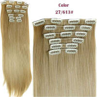 Волосы на заколках (трессы) X-pression Трессы №27/613 теплый блонд 6 шт.