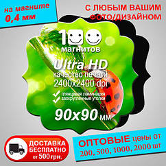 Магніти на замовлення. Розмір 90х90 мм