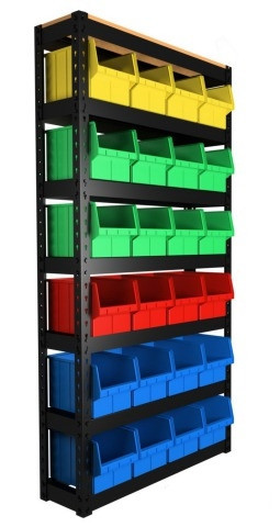Торговый стеллаж с пластиковыми лотками для инструмента ART24-П/ контейнер под метиз Александровск - фото 1 - id-p642824918