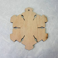 Підвіска, ялинкова прикраса Сніжинка №1, 10см