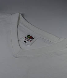 Футболка чоловіча з V-подібним вирізом 2XL, 30 Білий