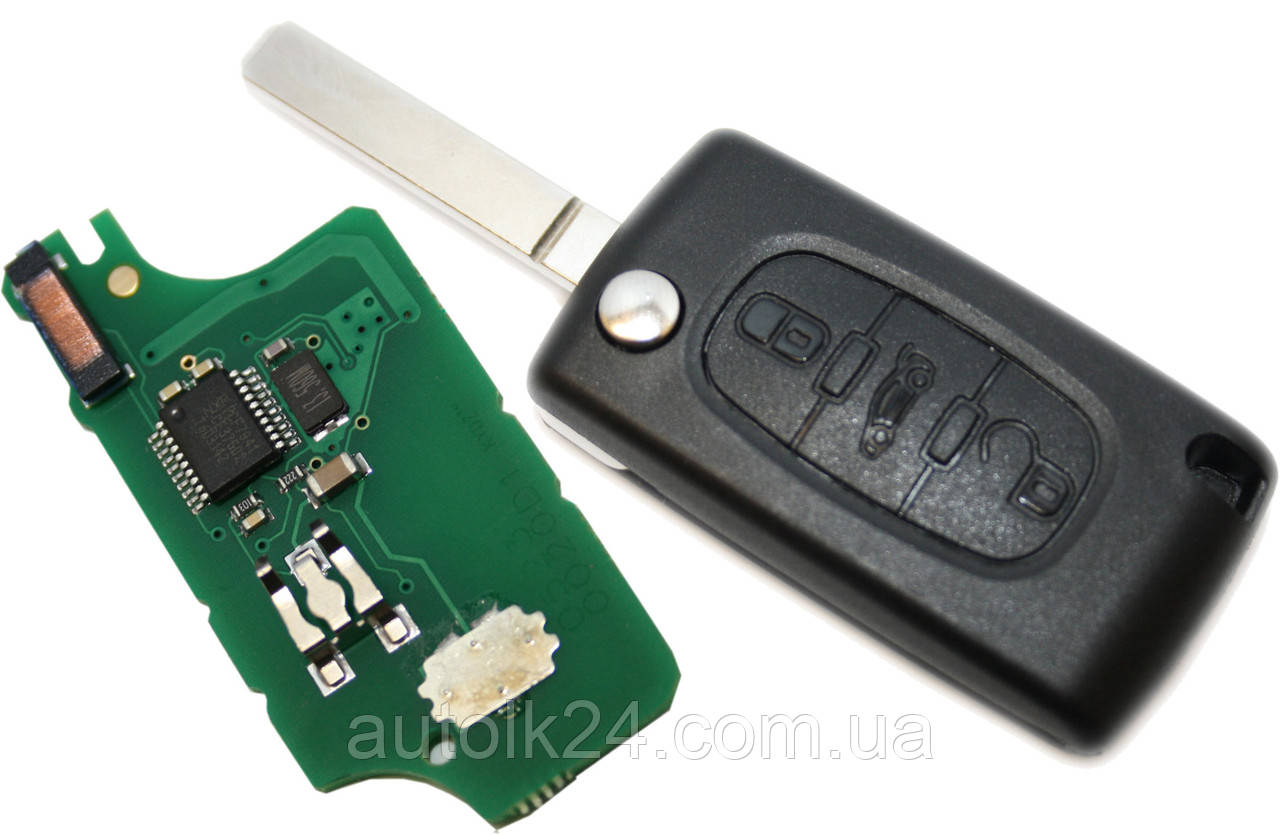 Викидний автоключ Citroen, C3,C4,C5,C6,C8 Berlingo chip ID46 433Mhz