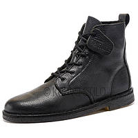 Оригінальні високі чоботи Clarks, шкіра, колір чорний, розмір 43