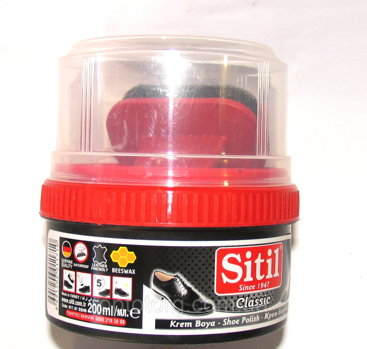Крем Чорний 200мл банка Сітіл Sitil для взуття