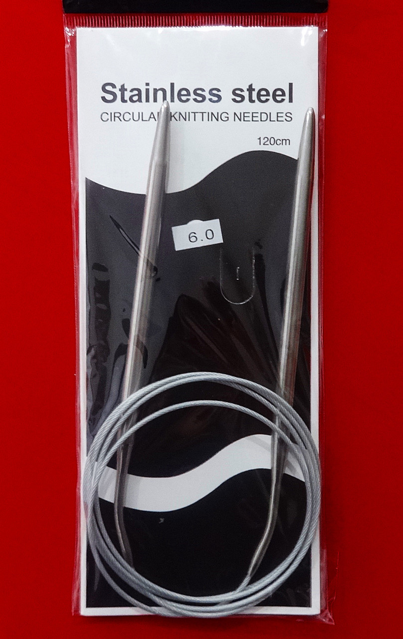 Спиці кругові No6 Stainless steel 120 см на тросі, фото 1