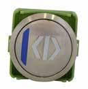 Кнопка колони наказу,Button KLH-42R metallic blue line (round), Kleemann, клеман