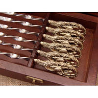 Набір шампурів "Соколіна Полювання" у дерев'яному кейсі