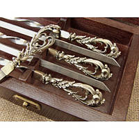 Набір шампурів "Морський Бриз" у кейсі з натурального дерева