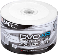 Диски DVD+R диски для видео, принтовые Emtec Рrintable Shrink 50