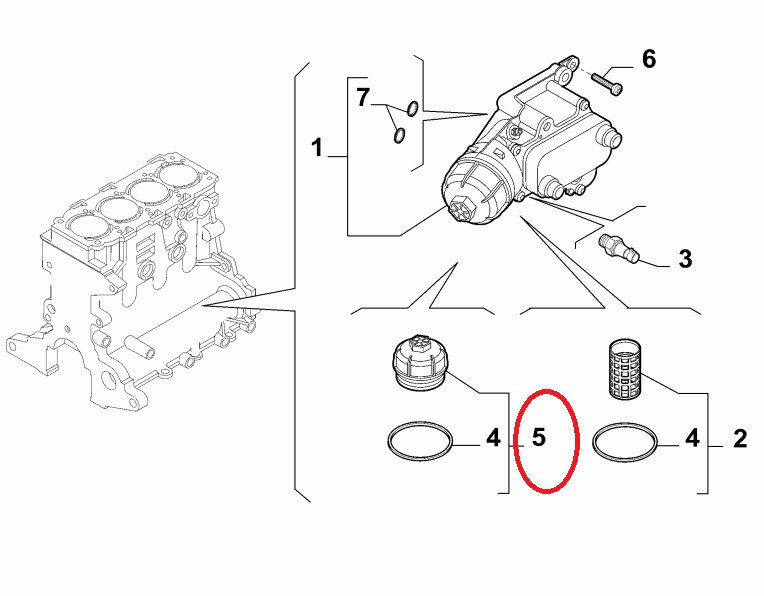 Кришка фільтра масла 1,6 MJTD, 2.0 MJTD 16v Doblo 2009-, Арт. 55231346, 55231346, FIAT