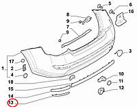 Катафот заднего бампера левый Linea 2007- (OPAR), Арт. 51914331, 51914331, FIAT