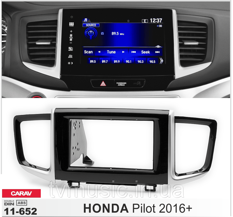 Перехідна рамка CARAV 11-652 2 DIN (Honda Pilot), фото 1