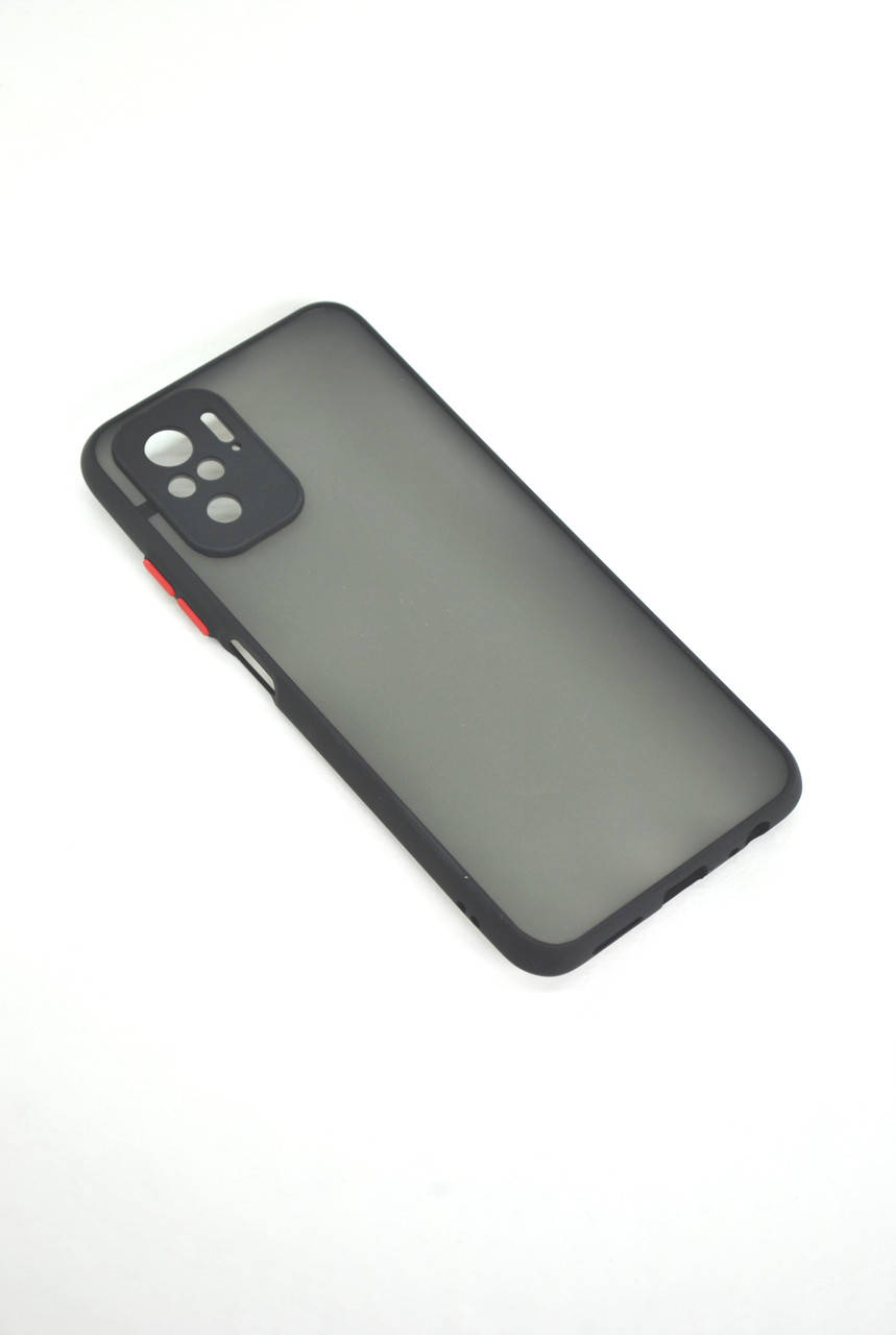 

Чехол для телефона Xiaomi Redmi Note 10/10s Silicon Gingle Matte Black/red