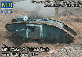 Британський танк MK II "Male" British Tank, Arras Battle period, 1917. 1/72 MASTER BOX 72005