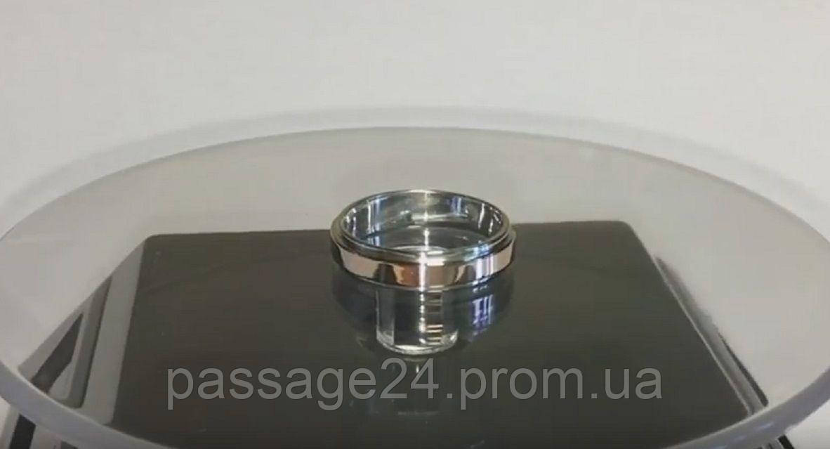 Два серебряных обручальных кольца с золотыми пластинами - фото 2 - id-p643395115