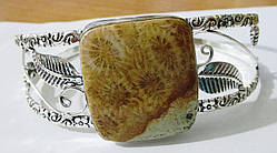 Браслет з океанічним коралом "Квіти моря"