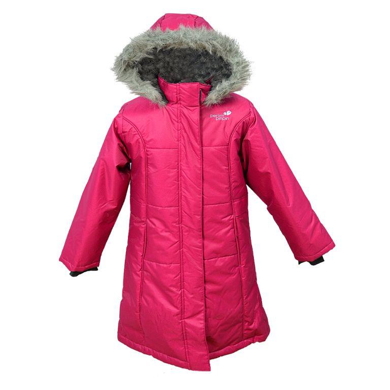 Зимове термопальто для дівчинки 3х, 4, 5, 6, 6х років р. 104-122 ТМ PerlimPinpin малиновий VH259B