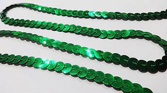 Тасьма паєтки (6 мм) зелена