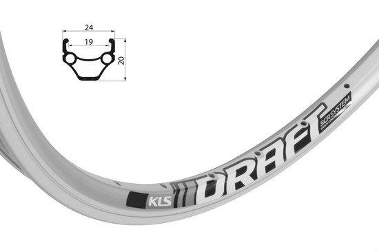 Обід KLS DRAFT CNC 26" 559x19 32h AV сріблястий