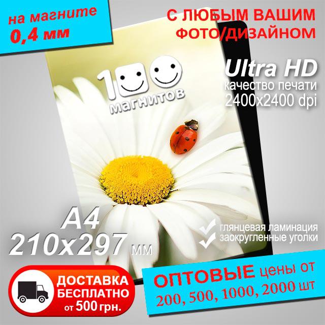 Магнітні планери на холодильник із лицьовою стороною під магнітики. Розмір А4 – 300х210 мм, фото 1