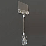 Прищіпка з широким затиском для цінника (висота ніжки 100 мм), фото 2